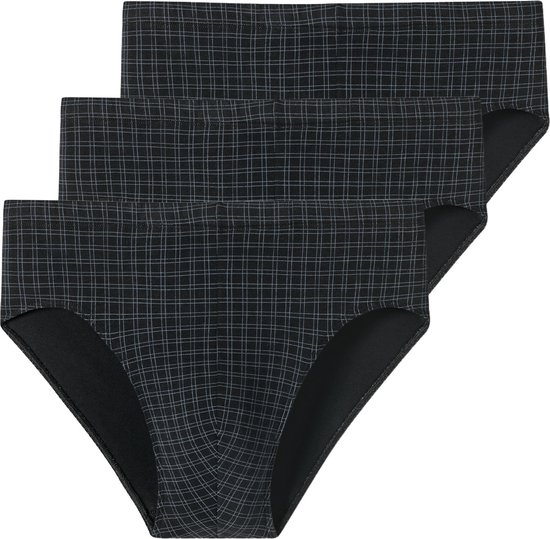 SCHIESSER Rio Slip Stretch 95/5 Organic 3Pack Wit Stripes