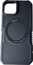 Schokbestendige Telefoonhoesje met Magnetische Draadloos opladen - Geschikt voor de iPhone 13 Pro Max - Zwart