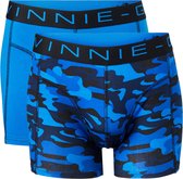 Vinnie-G Boxershorts 2-pack Black /Blue Army Combo - Maat L - Heren Onderbroeken Blauw/Legerprint - Geen irritante Labels - Katoen heren ondergoed