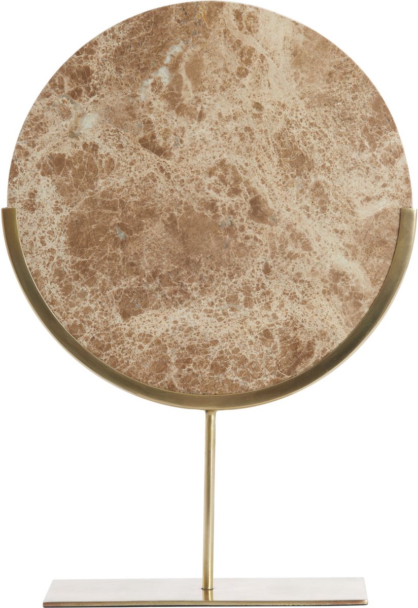 Ornament Moreno - Bruin - 35x10x51,5cm - Luxe - Marmer - Moederdag - Moederdag cadeautje - Moederdag cadeau voor mama