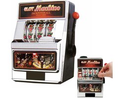 Fruitautomaat Spaarpot - Casino Gokkast - Speelautomaat met Spaarpot - 18cm - Inclusief EBOOK