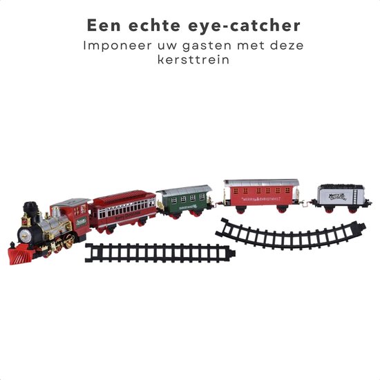 Coffret 16 pièces Train électrique noël - Locomotive , 12 rails et