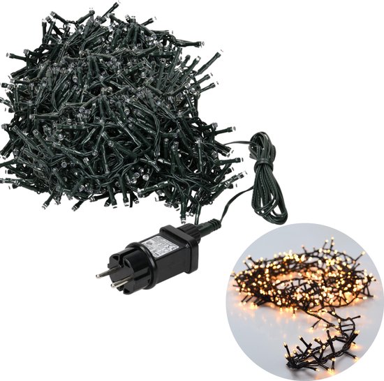 Foto: Cheqo kerstboomverlichting micro clusterverlichting kerstlampjes led verlichting kerstverlichting voor binnen en buiten 560 led s 11 meter extra warm wit