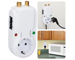 Stekkerdoos met Overspanningsbeveiliging - Stopcontact - Overspanning Stekker - Overspanningsbeveiligde Stekker