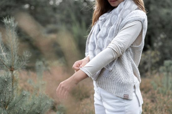 Knit Factory Luna Knit Spencer - Ladies Slipover - Pull sans manches tricoté - Urban Green - 40/42