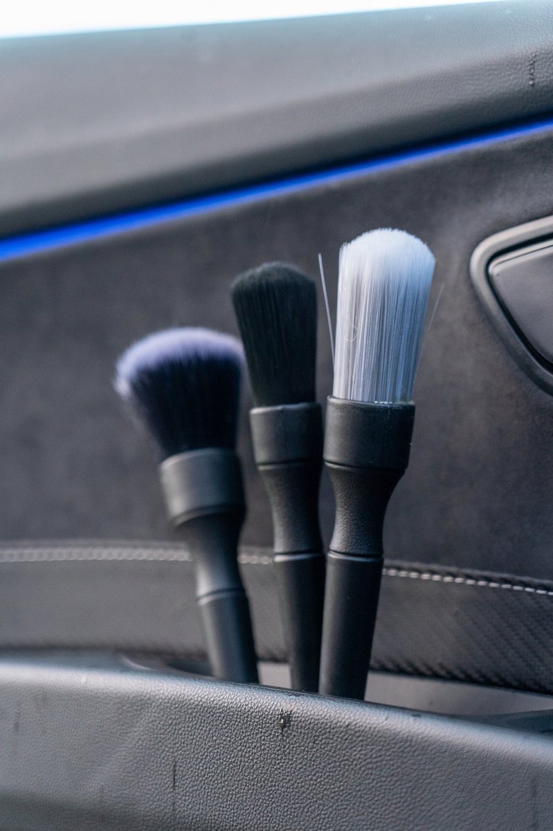 Meccential Professional Detailing Brushes - 3x detail brushes - detailing brush - big, medium & small brush set - zachte detailing brush - Detailing