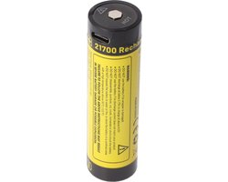 Nitecore NL2150RX Oplaadbare 21700 Li-Ion batterij 5000mAh met USB-C Poort