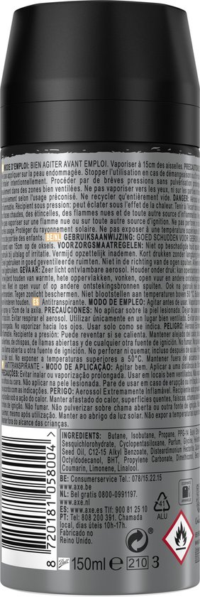 AXE Dark Temptation Anti-Transpirant Spray - 6 x 150 ml - Voordeelverpakking - Axe