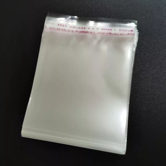 Cellofaan zakjes met plakstrip  11x12cm  "MULTIPLAZA" transparant  25 stuks  cadeauverpakking - Verkoopverpakking - verpakkingsmateriaal - traktatie - verjaardag - feest - ordenen