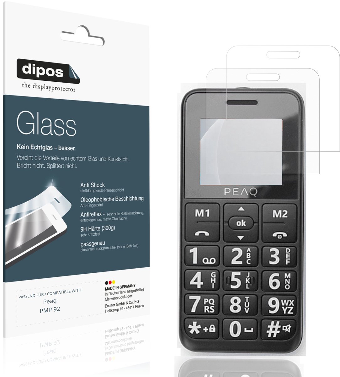 dipos – 2x Matte Pantserfolie geschikt voor Peaq PMP 92 | 9H Screenprotector