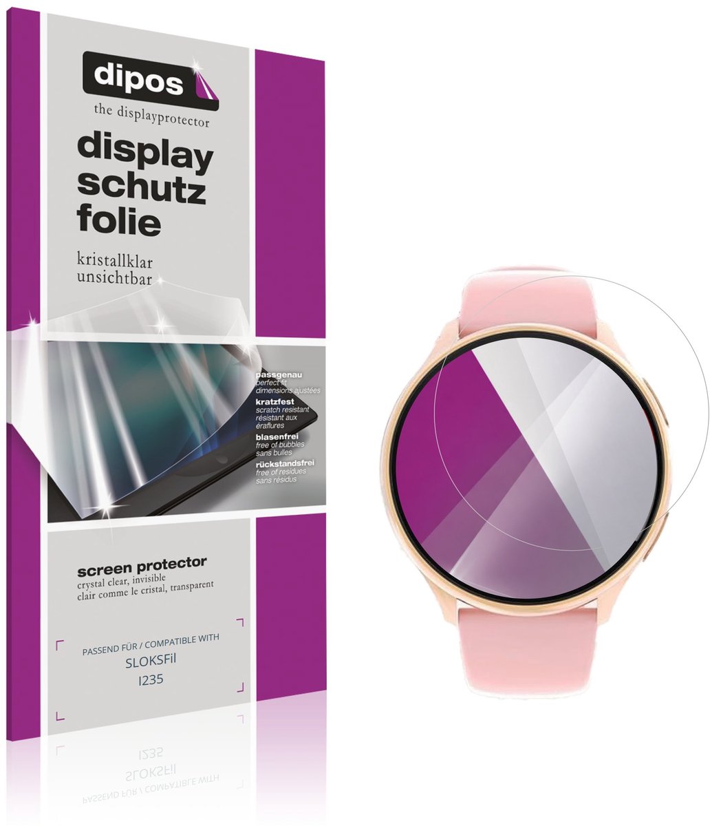 dipos – 6x Beschermfolie geschikt voor SLOKSFil I235 | Krasbestendige & heldere Screenprotector Ultra-Thin