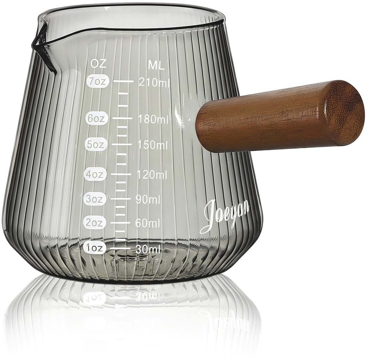 Elzusha - Espresso Maatbeker 210ml - Borosilicaatglas met V-vormige tuit
