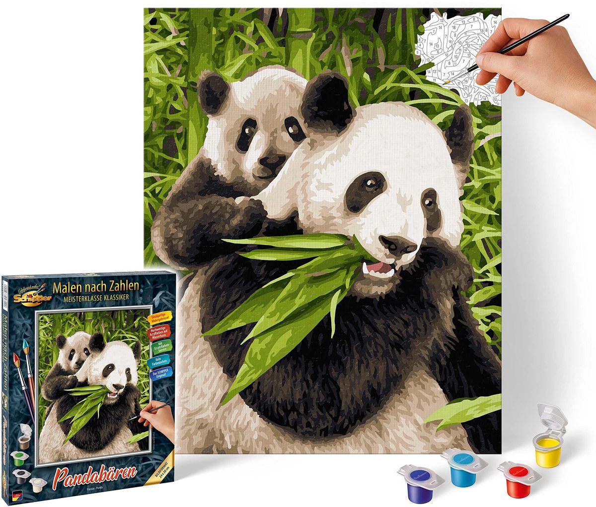 Elzusha - Schilderen op Nummer voor Volwassenen met Panda Motief