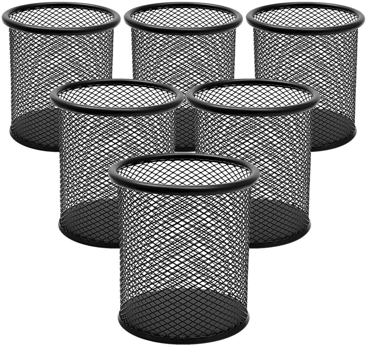 Elzusha - Pennenhouder Metalen Tray - Zwart - 6 Stuks