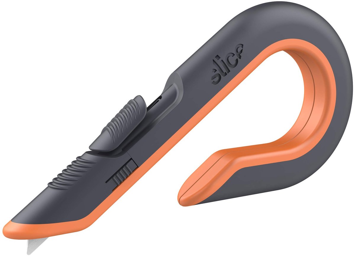 Elzusha - Veilig Kartonmes - Keramisch Blad, Ergonomisch Handvat - Zwart-oranje