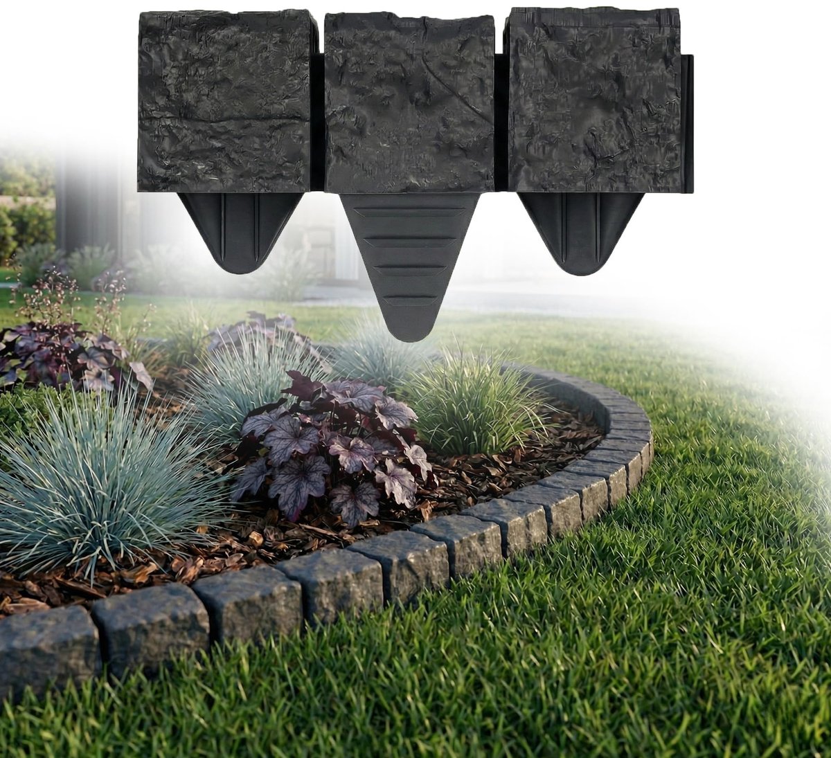 Elzusha - Decoratieve Grasrand 1.2 m in Granietlook