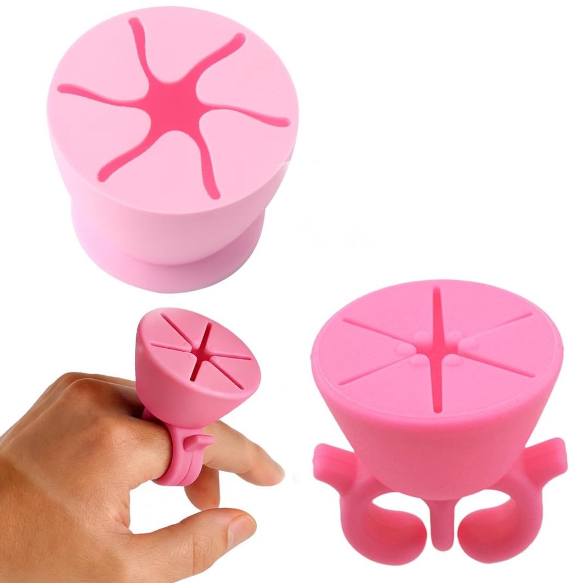 Elzusha - Siliconen Afvalbakken - Roze - Set van 2