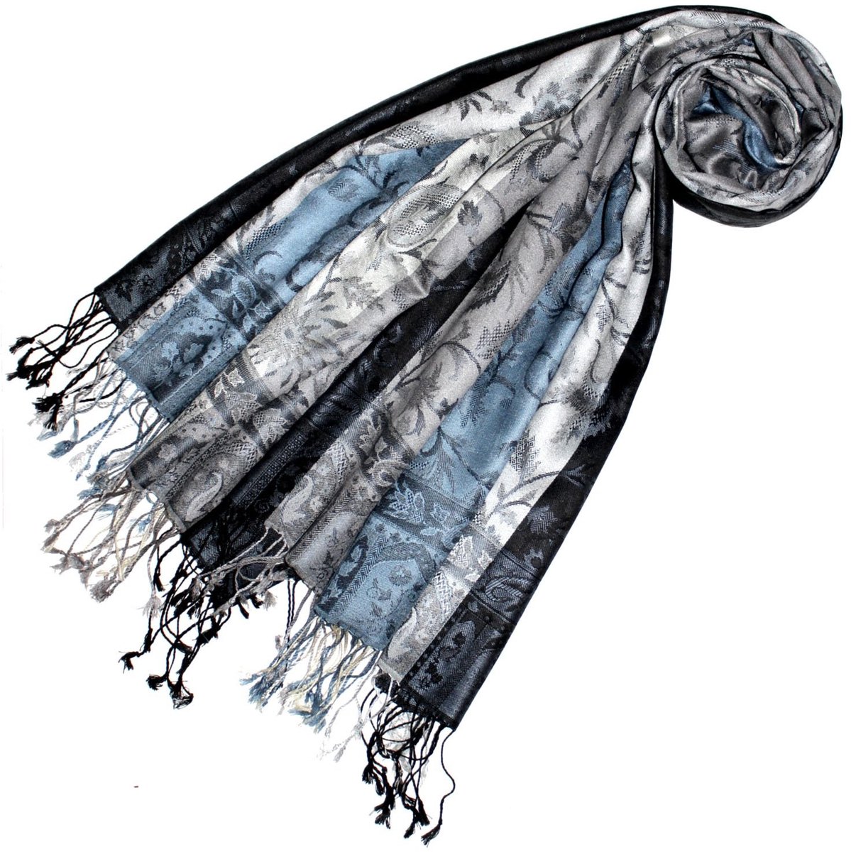 Elzusha - Pashmina Sjaal voor Dames - 100% Zijde Jacquard Geweven