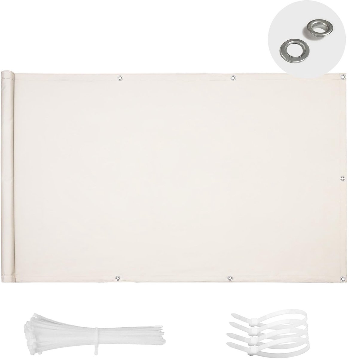 Elzusha - Balkon Privacy Scherm - Beige 75 x 500 cm