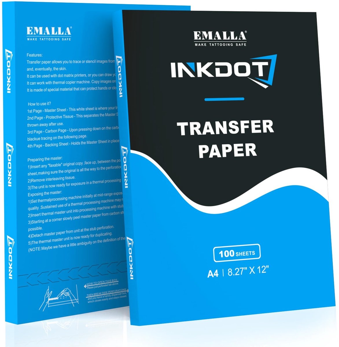 Elzusha - A4 Tattoo Transfer Papier - 100 Vellen voor Professionele Artiesten
