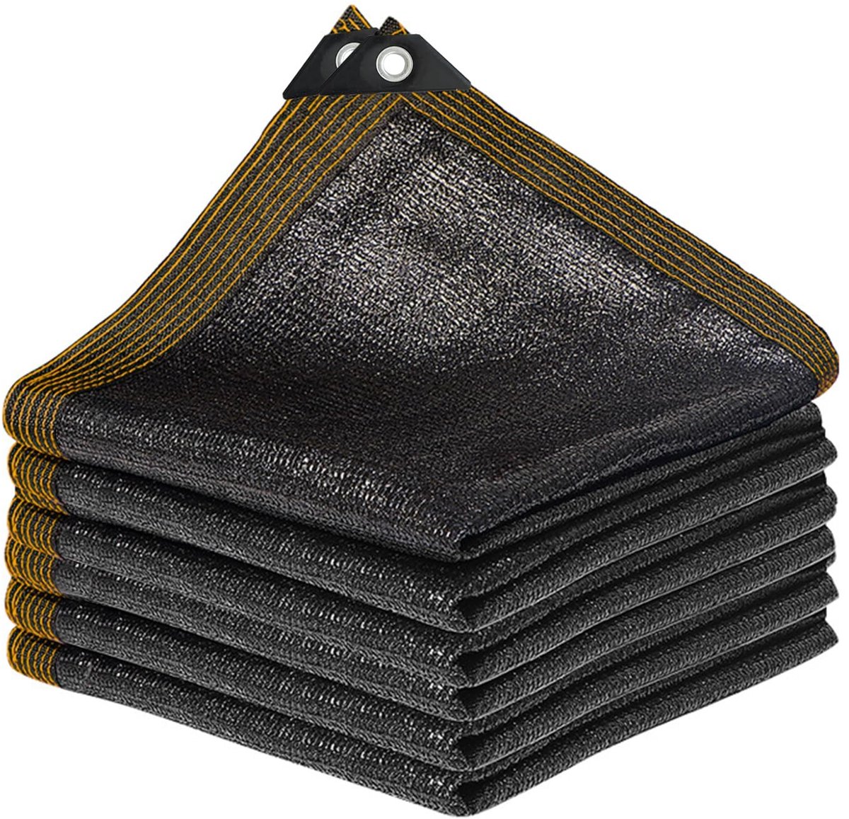 Elzusha - Schaduwnet met Oogjes - 2 x 2 Meter - Zwart