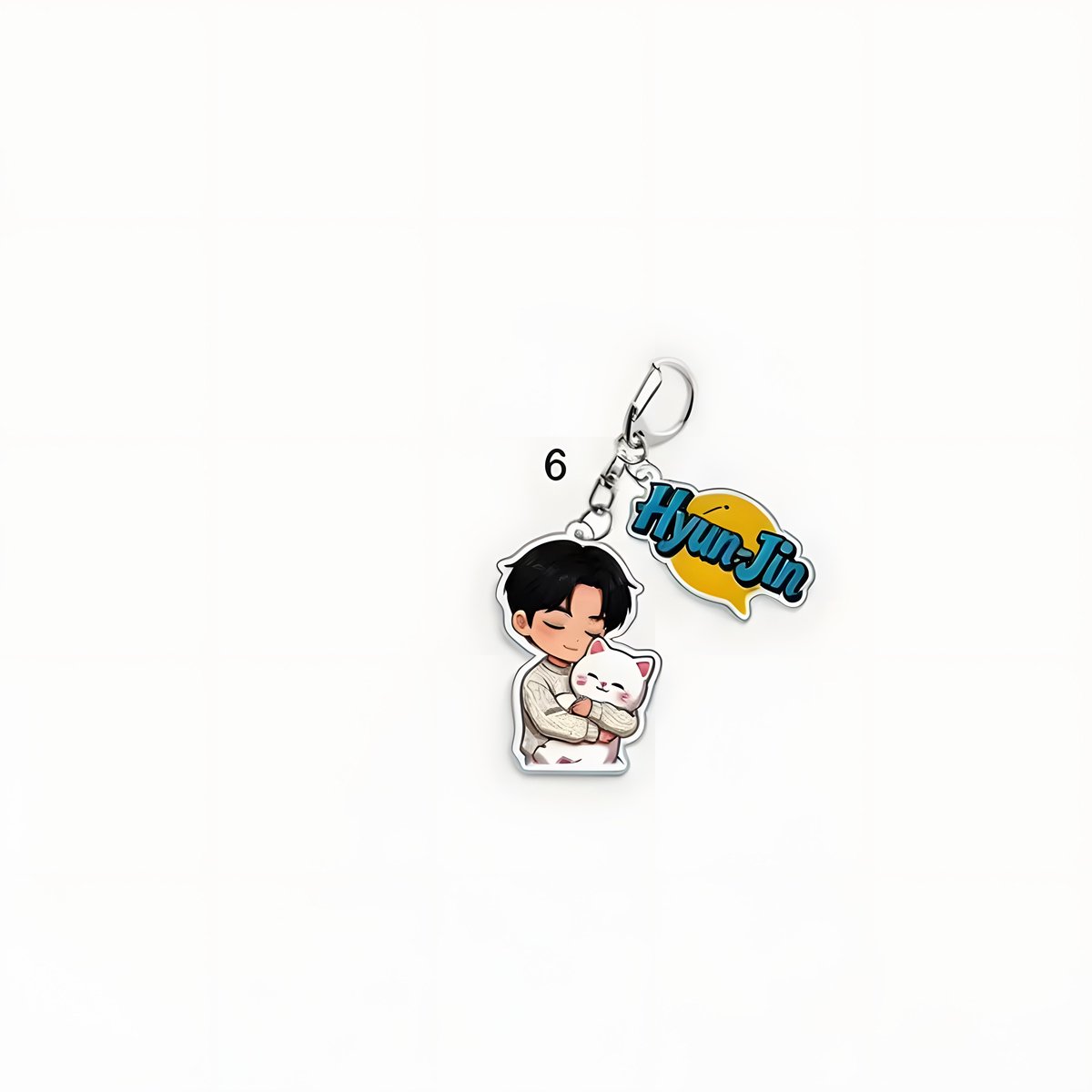 KPOP Stray Kids SKZ Hyunjin Acrylic Keyring Plush Hug [Sleutelhanger]