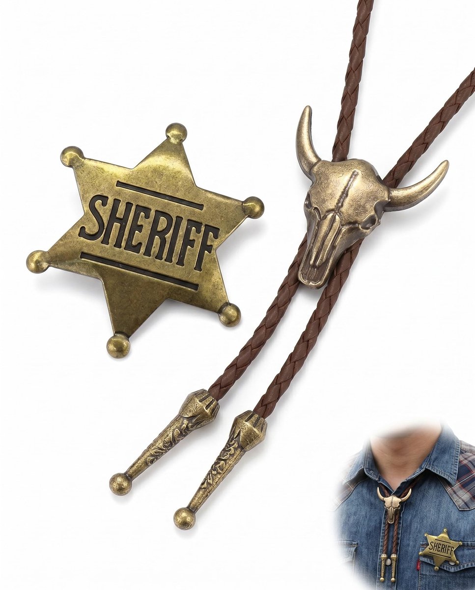 Elzusha - Sheriffster Set van 2 - Cowboy Kostuum Accessoires voor Carnaval