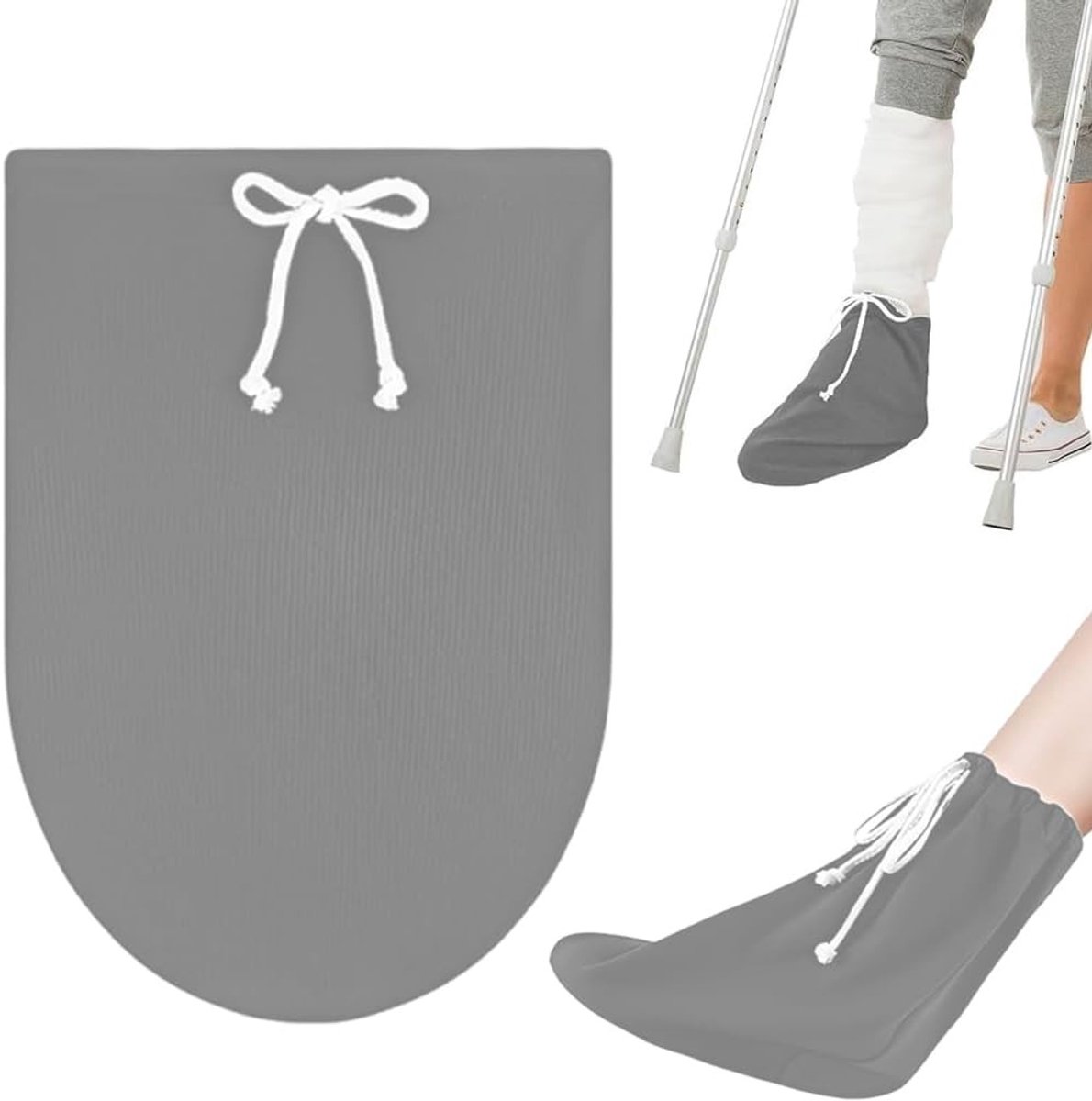 Wasbare gipssok voor voeten en tenen bij letsel, verstelbaar trekkoord, 37 x 25 cm, ideaal voor herstel en bescherming