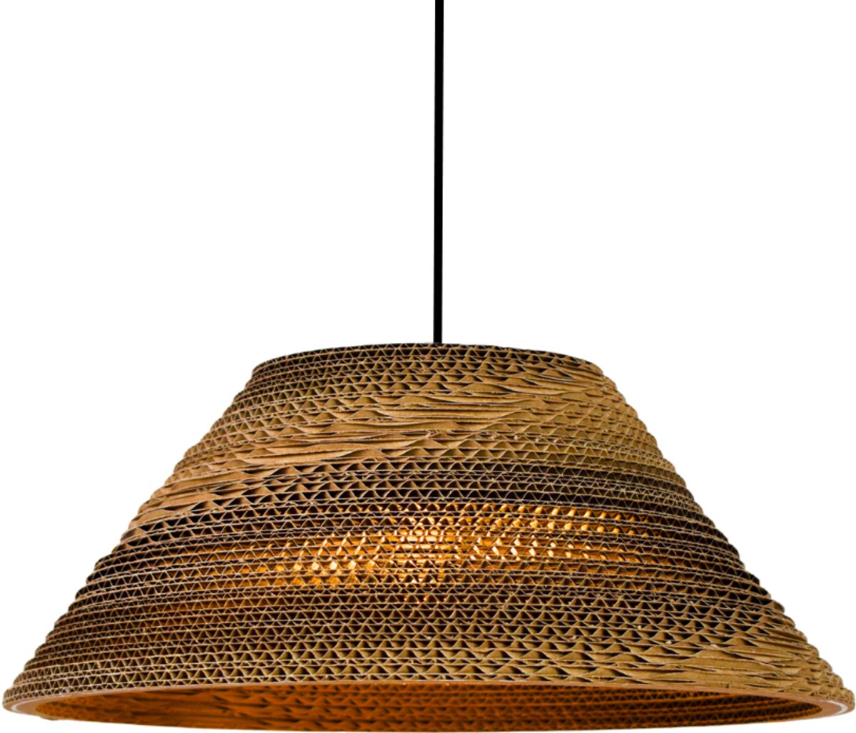 Kartonnen liempde lamp - Maat M - Diameter 40 of 49 cm | E27 - Kartent