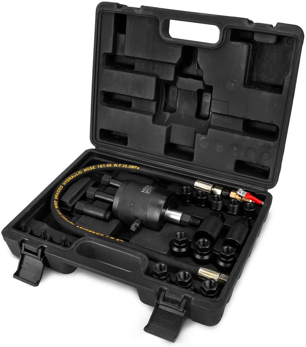 HBM Diesel Injector Verwijder Set 22-delig voor Diesel, 90 l/min, Zwart