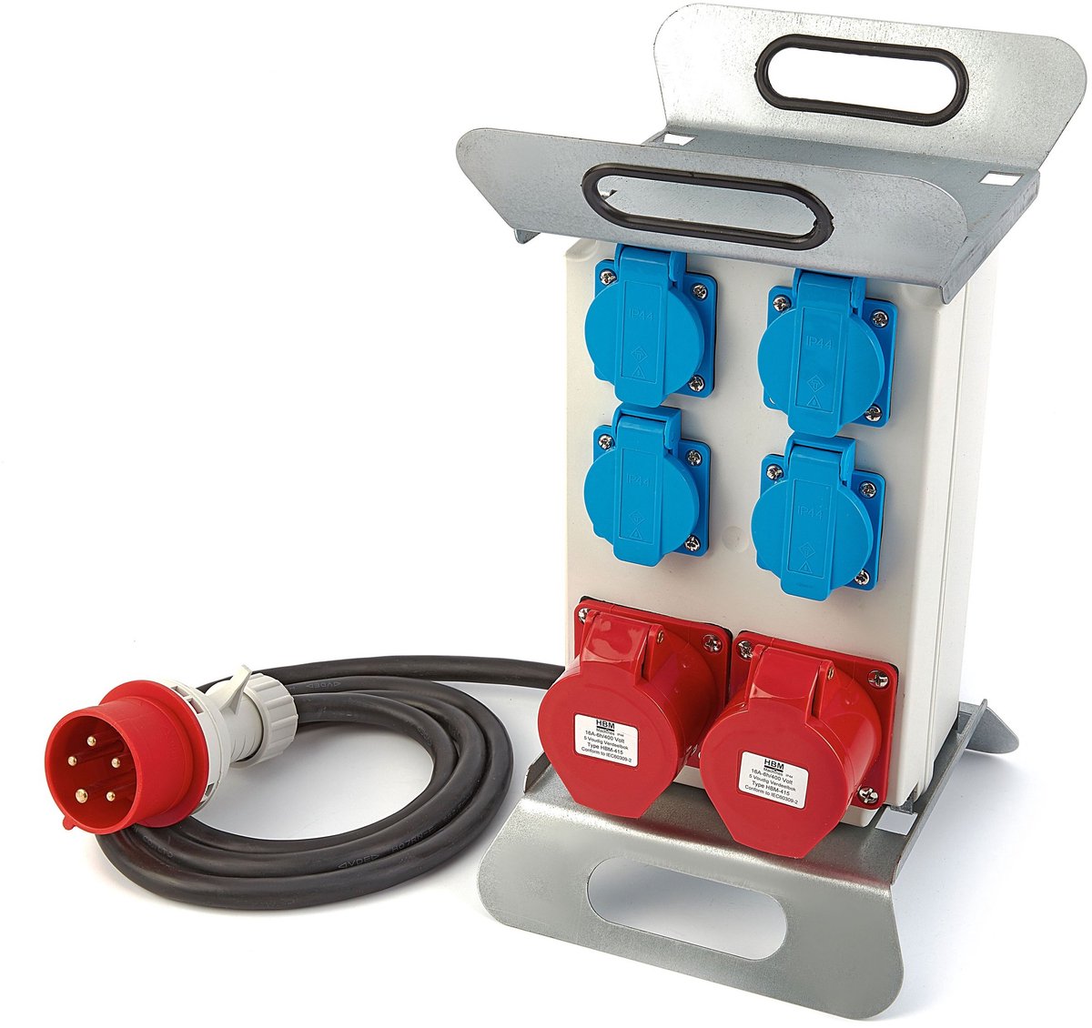 HBM 2 x 400 Volt en 4 x 230 Volt verdeelblok - randaarde
