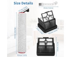 2 Stuks Stofzuigerfilter + 2 Extra Filters + 1 Reinigingsborstel voor Dreame H12 Pro Stofzuiger - Hoogwaardige Vervangingsfilters voor Efficiënte Reiniging