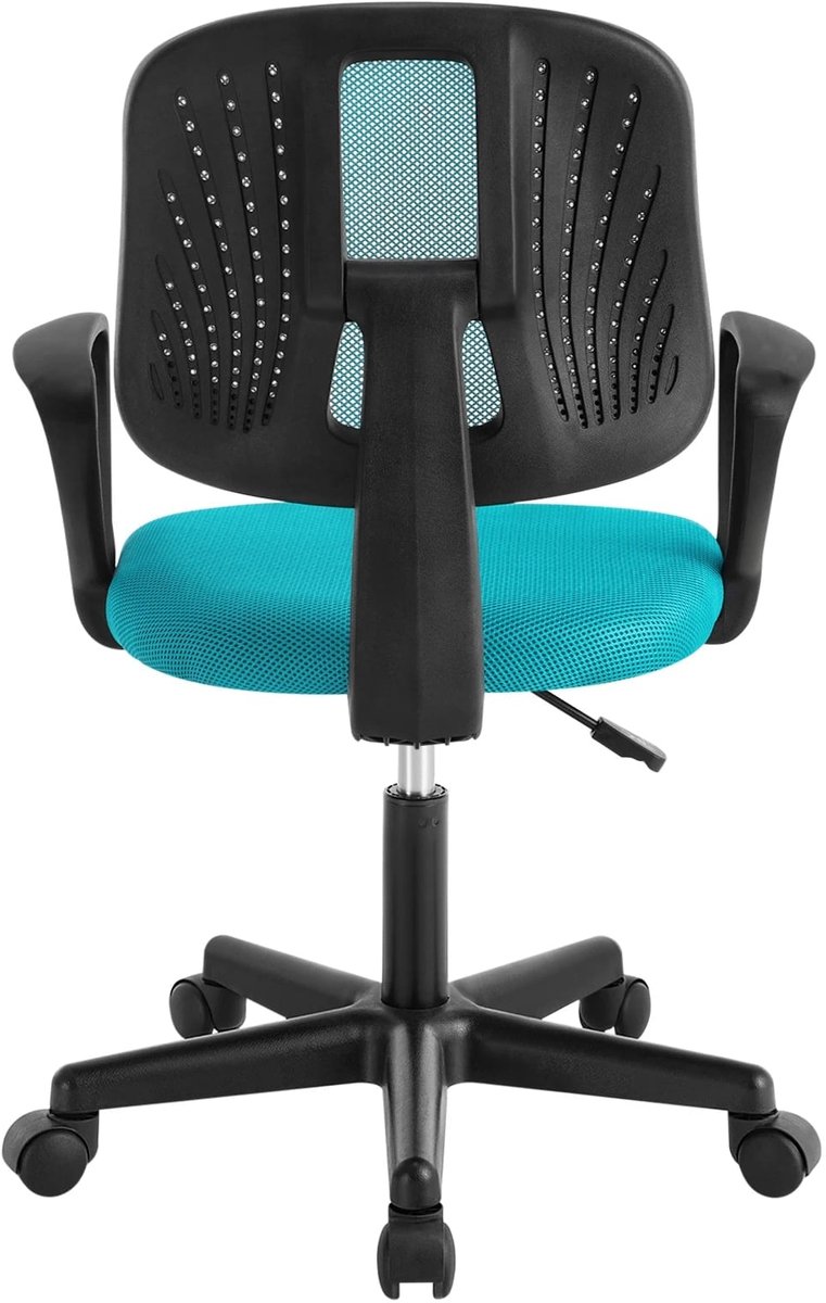 Klarven® Kinderstoel Ergonomisch - Verstelbare zithoogte, Ademend mesh - Zwenkwielen, 5-100 kg - 44x41 cm - Marineblauw