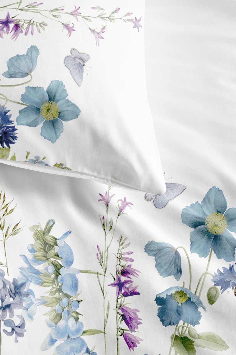 Marjolein Bastin Blue Garden dekbedovertrek - Lits-Jumeaux - 240 x 200/220 cm - Blauw