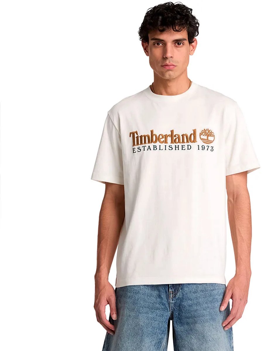Timberland Established 1973 Embroidered T-shirt Met Korte Mouwen XL Man Wit
