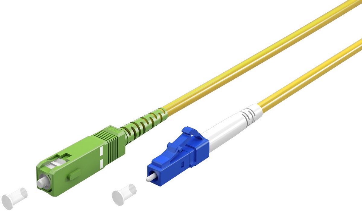 Goobay Glasvezelkabel (FTTH), Singlemode (OS2) Yellow, geel (Simplex), 25 m