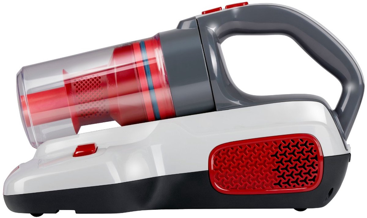 Dirt Devil UV-Zuiger met UV-Lamp voor Bed en Bank - Stofzuiger Zonder Zak - Huisstofmijt Stofzuiger - Matras Stofzuiger - 400W Handzuiger met HEPA-Filter en 4,5m Snoer - Rood/Wit/Grijs