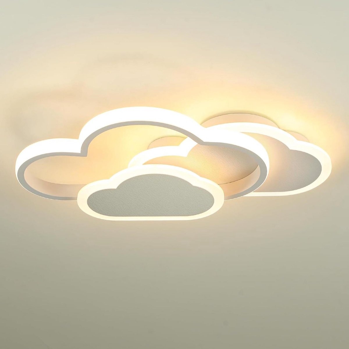 SSTRWGOOD LED-plafondlamp voor kinderkamers - Geheugenfunctie - 32W - Kleurtemperatuuropties: 3000K/4500K/6500K - Kleurweergave-index ≥80 - Geschikt voor woonkamers, slaapkamers, kantoren, keukens en gangen - Wit