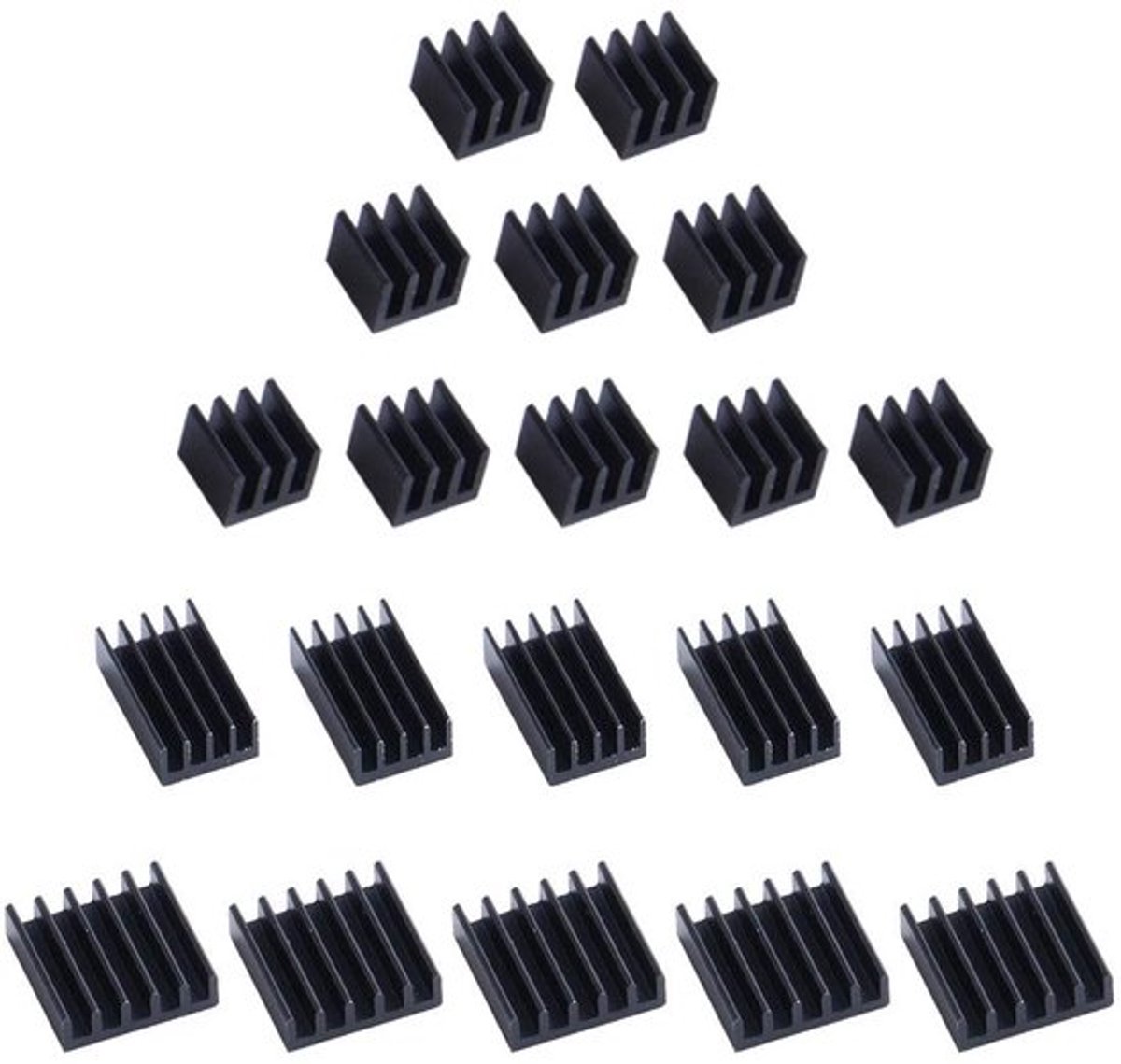 Allecto - Heatsinks Raspberry Pi 4 Model B - Aluminium Koelplaten - Zwart