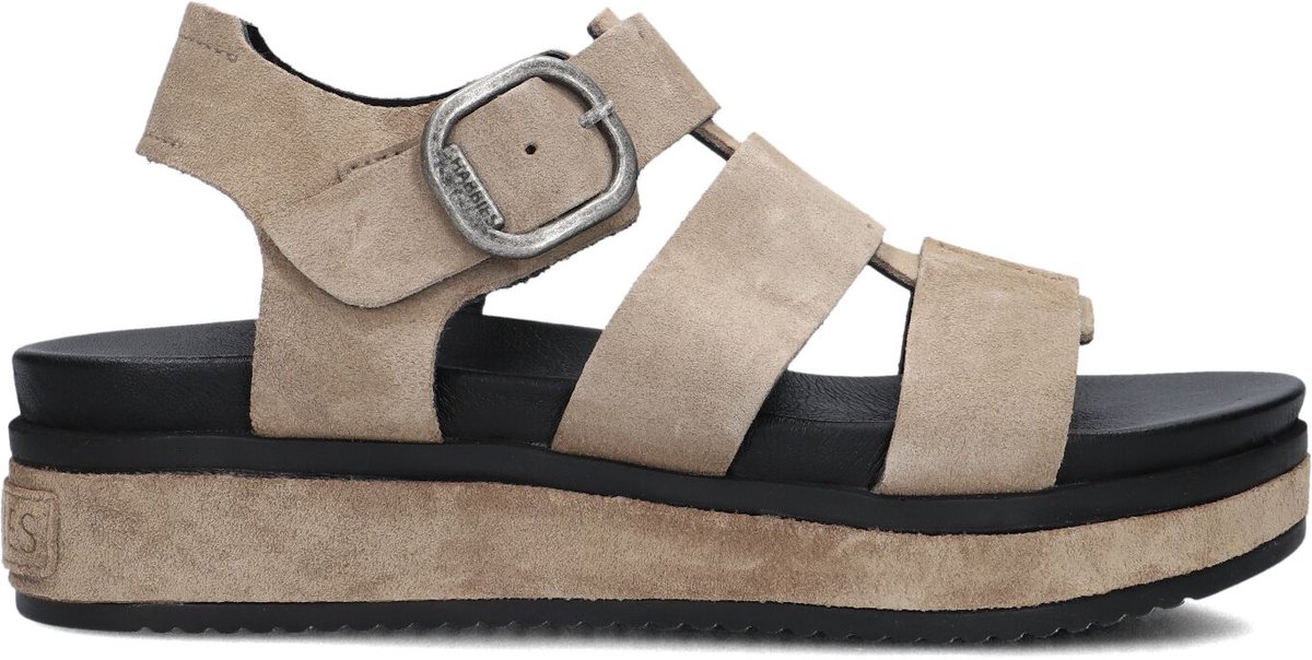 Shabbies Amsterdam Maro Bold Sandaal Suède Taupe