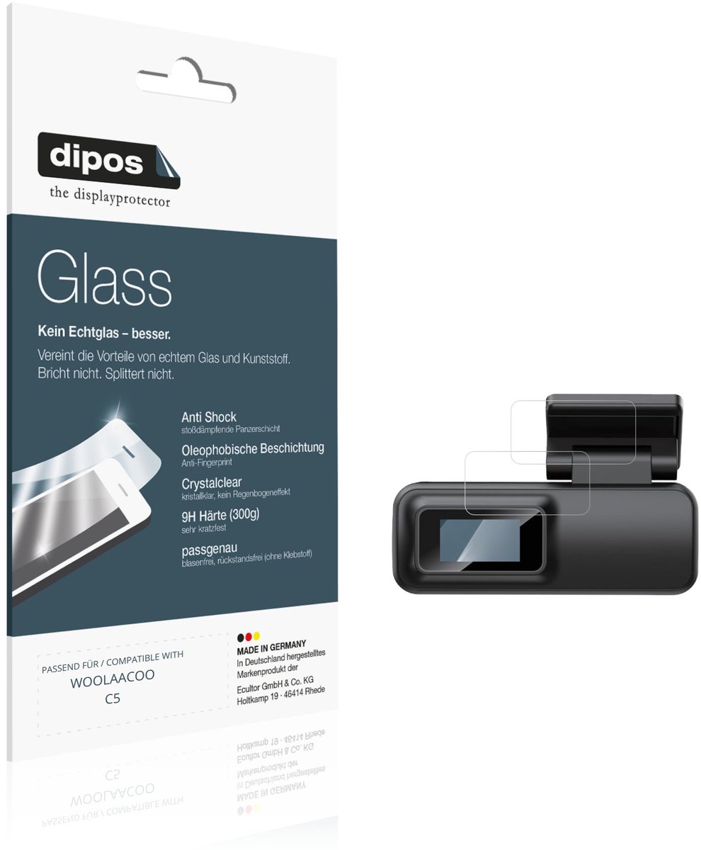 dipos – 2x Pantserfolie geschikt voor WOOLAACOO C5 | 9H Screenprotector