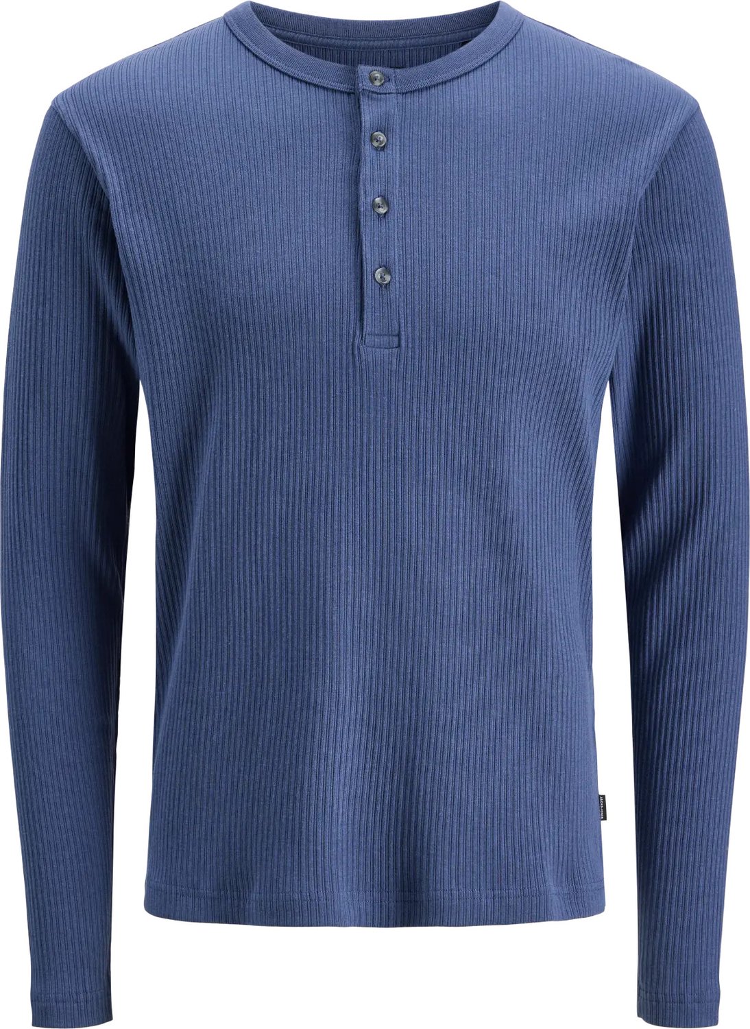 JACK & JONES Kian long sleeve henley tee slim fit - heren T-shirt met - blauw (oceana)