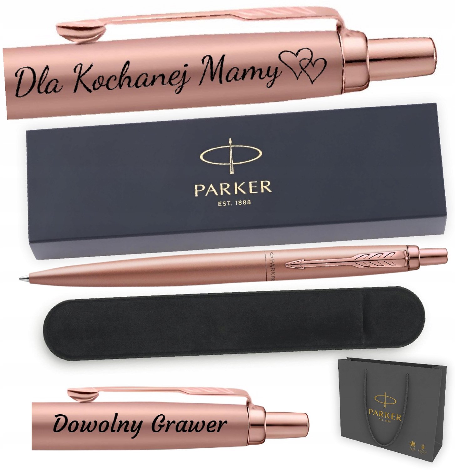 Parker Jotter XL Pen Roze Goud met Gravure & Luxe Etui
