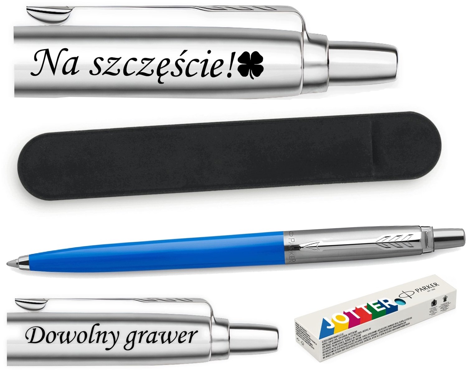 Parker Jotter Blauwe Pen met GRATIS Gravure - Uniek Cadeau