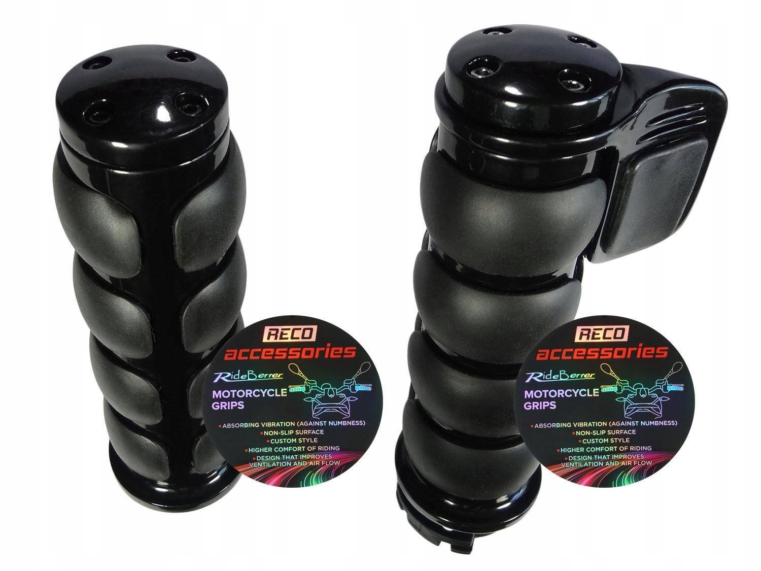 Zwarte Aluminium Motorfiets Handvatten met Cruise Control & Vibratieabsorptie