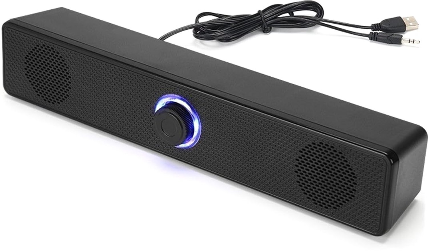 Riven TV Soundbar luidspreker, zwarte draadloze thuisbioscoop luidspreker met volumeregeling, geluidssysteem met diepe - ShopVlot