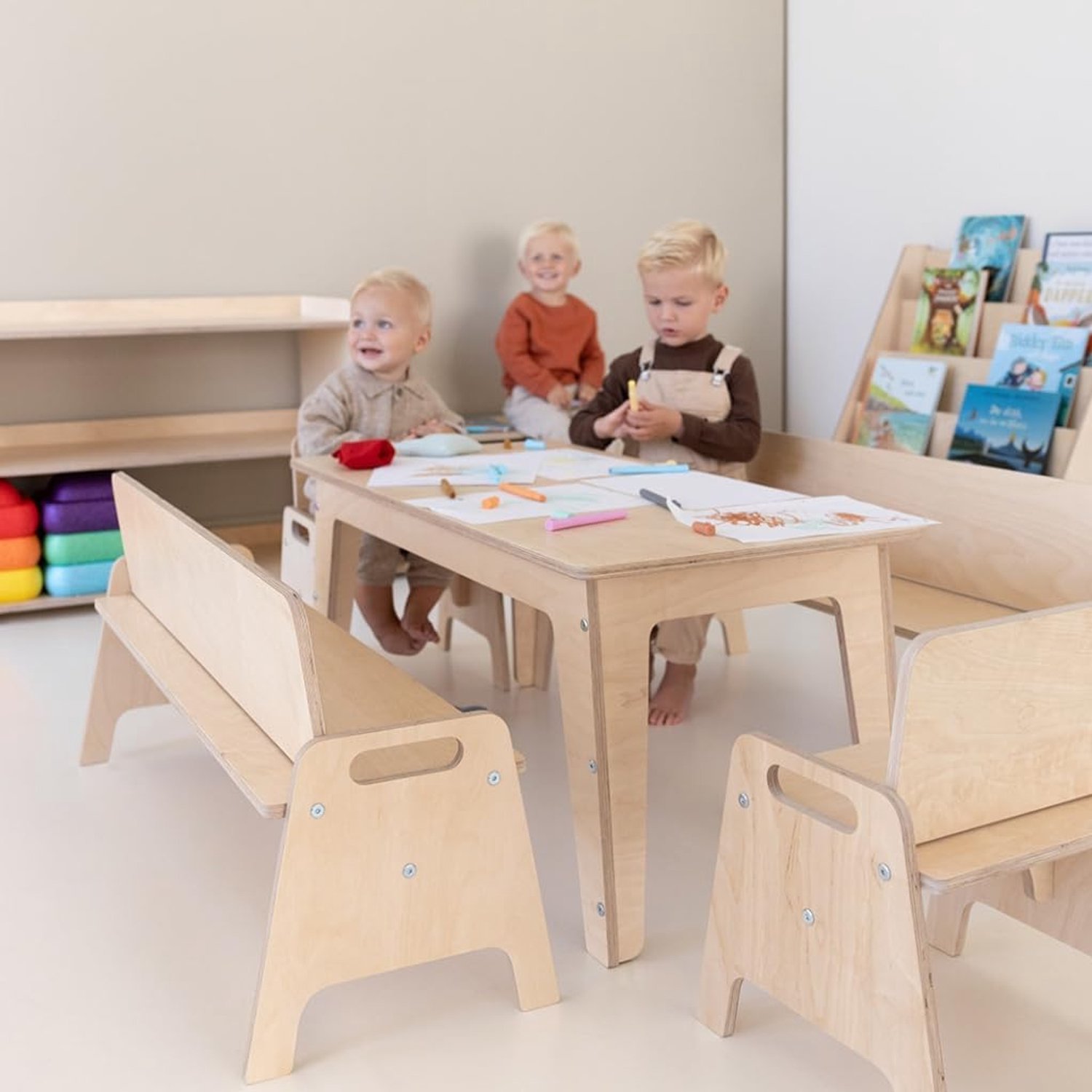 Houten kindertafel naturel - ShopVlot