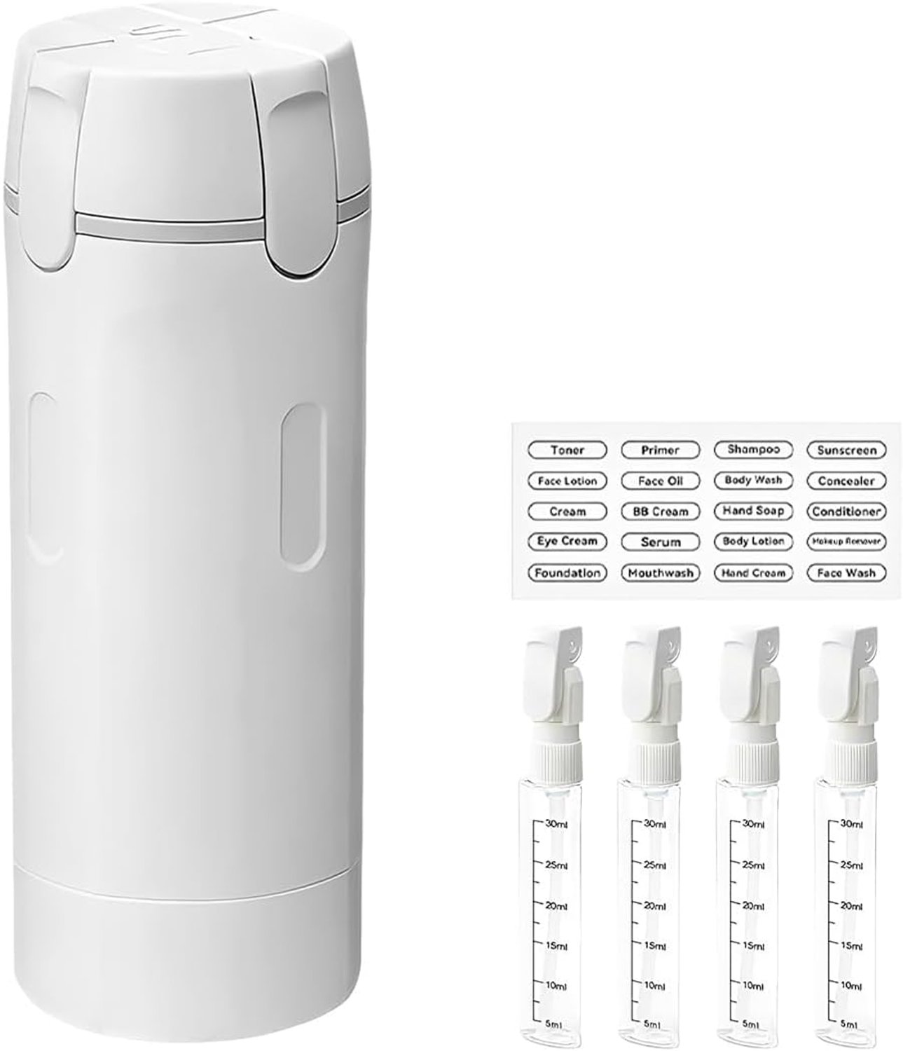Reisdispenser, 4-In-1 Navulbare Bewaarfles, Draagbaar En Lekvrij, Voor Vloeistoffen Zoals Shampoo, Lotions Of - ShopVlot