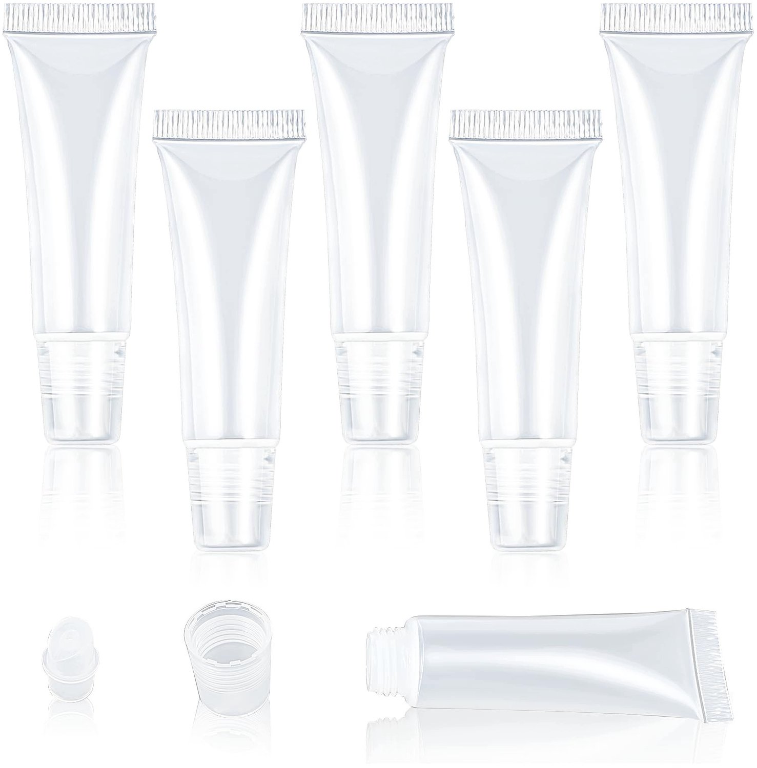 5x Transparante Knijptubes 10ml - Ideaal voor Reizen & Cosmetica