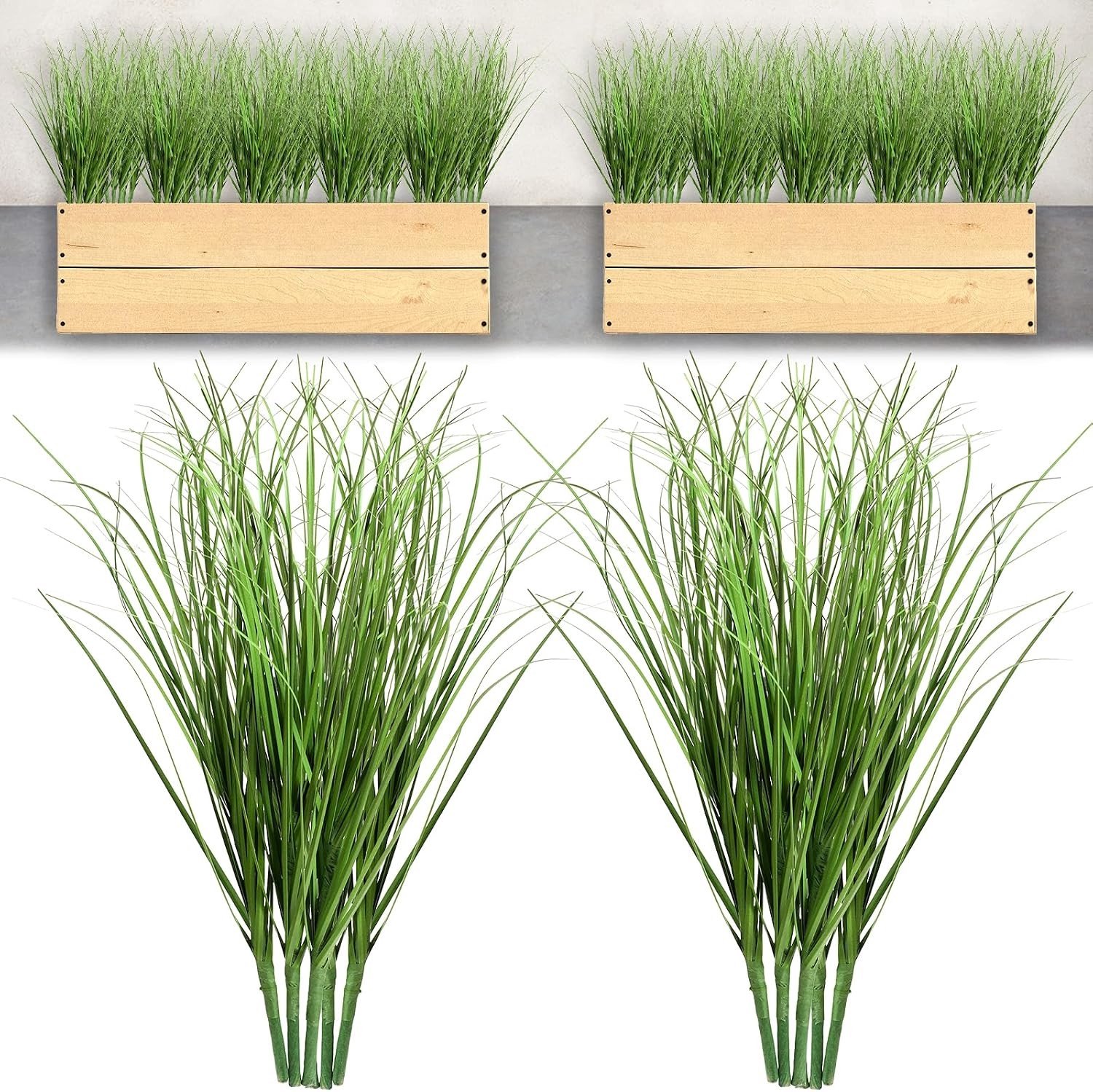 37 cm Hoge Kunstmatige Tarwegras Planten - 10 Stuks Realistisch en UV Bestendig voor Woonkamer, Kantoor en Slaapkamer Decoratie